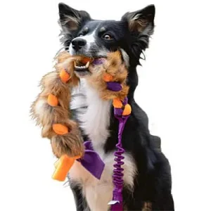 Doggie-Zen Bungee Fleece N Fox Braid Tug, DZ
