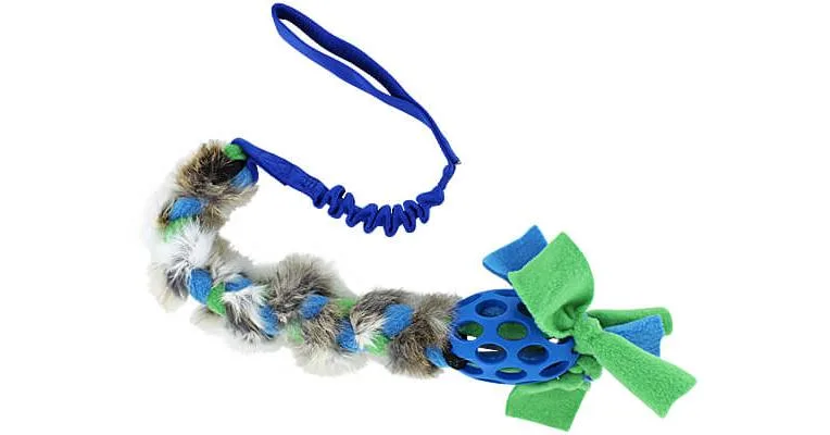 Doggie-Zen Bungee Fleece N Rabbit Braid with Hol