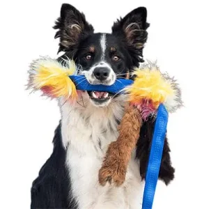 Doggie-Zen Octopus Squeaker Chaser with Rabbit & Sheepskin