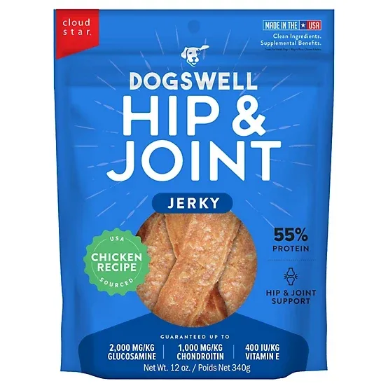 Dogswell Hip & Joint Jerky Treats, Chicken Recipe 12 oz