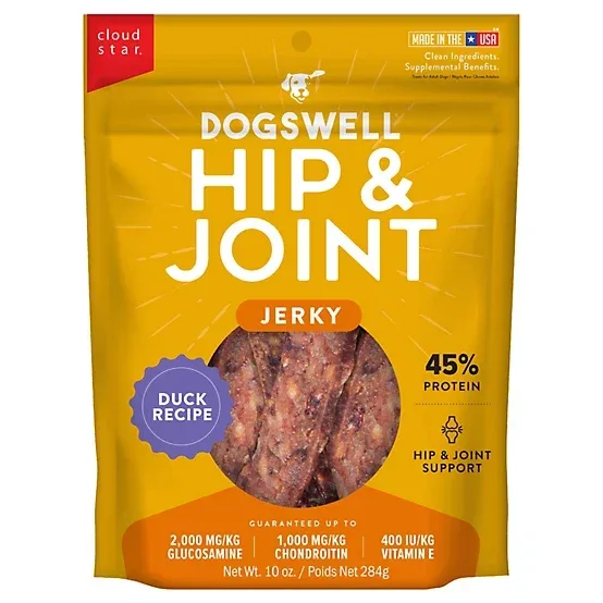 Dogswell Hip & Joint Jerky Treats, Duck Recipe, 12 oz
