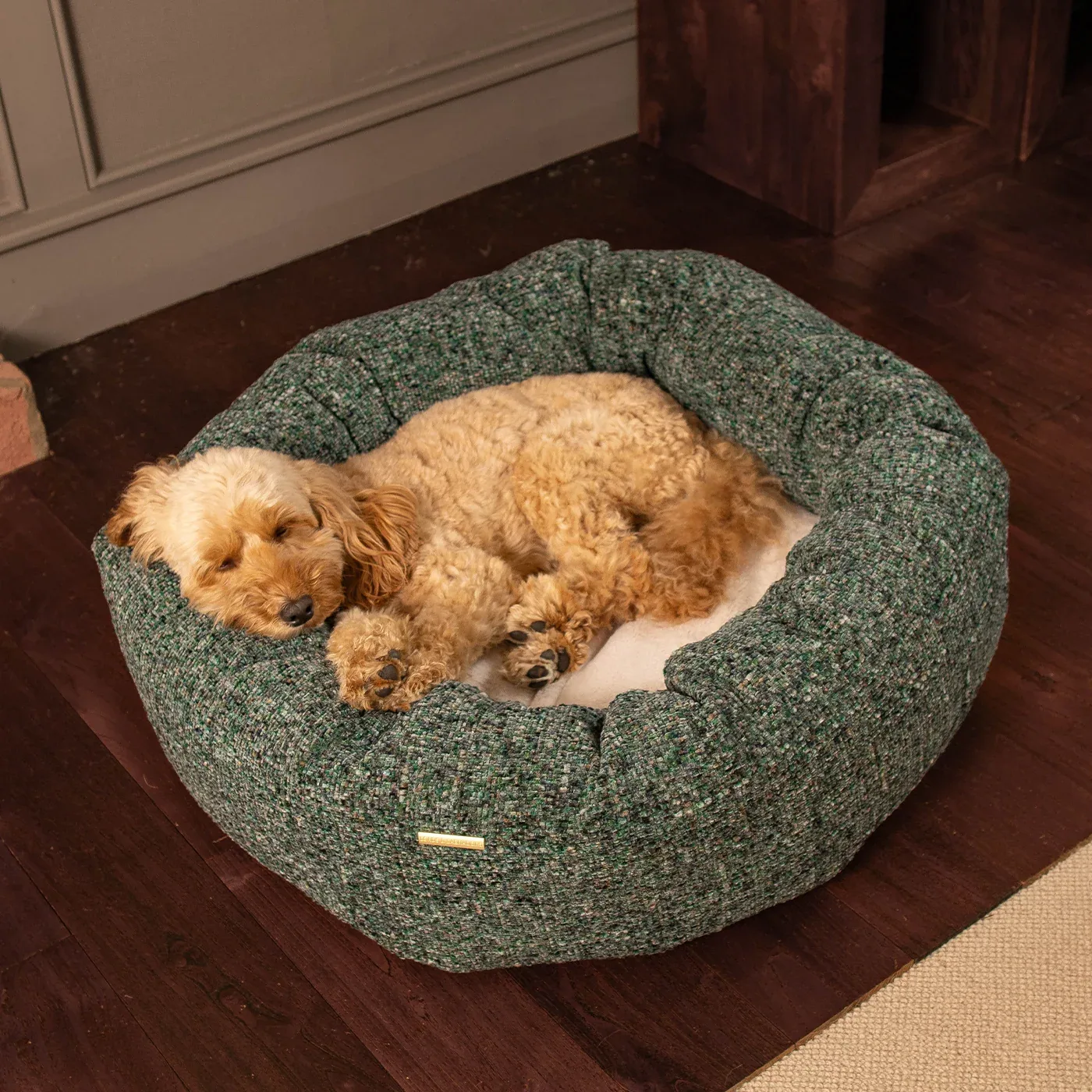 Donut Bed With Removable Covers in Emerald Minerals by Lords & Labradors