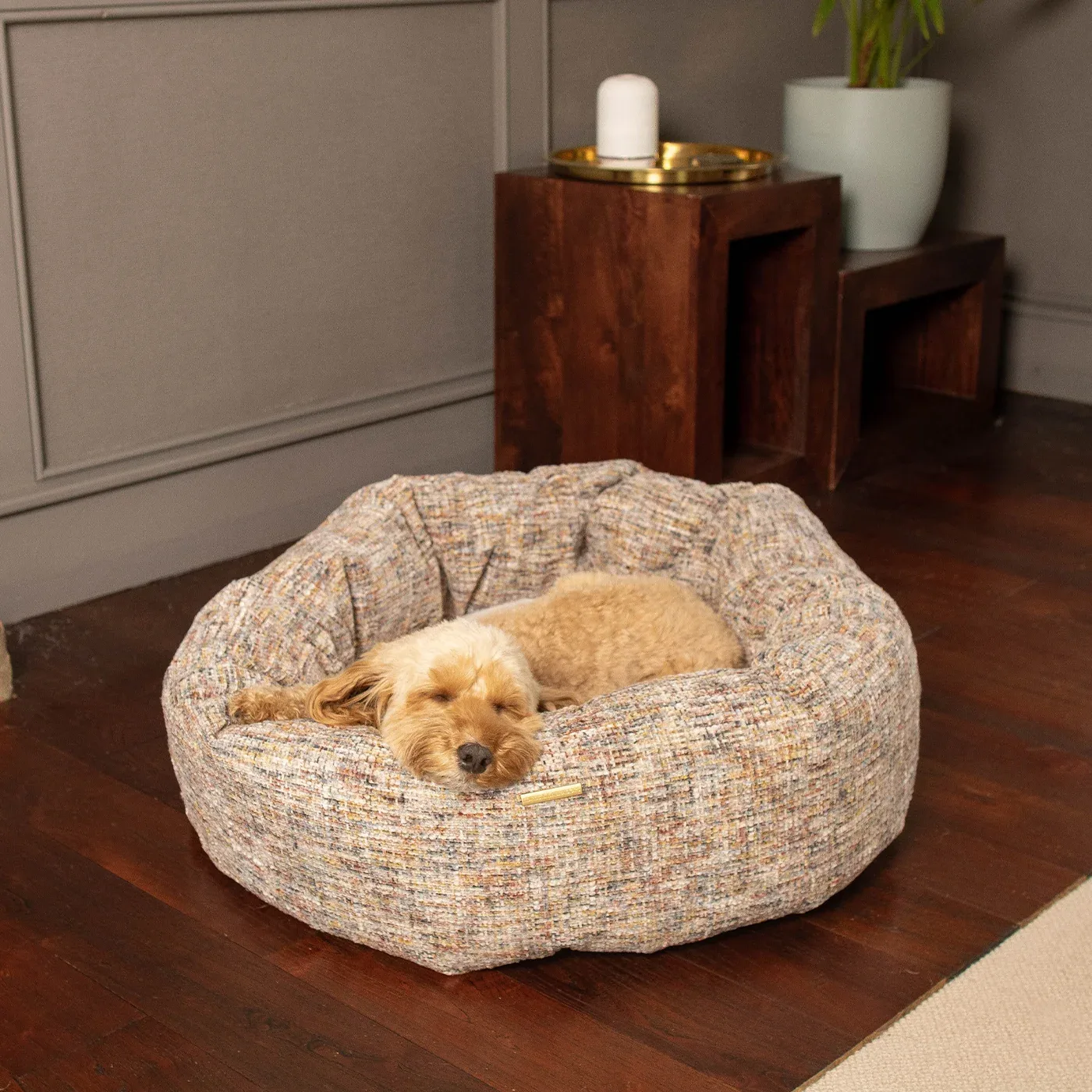 Donut Bed With Removable Covers in Opal Minerals by Lords & Labradors