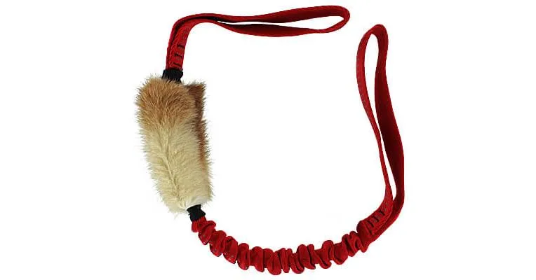 Double Handle Bungee Tug with Rabbit Fur