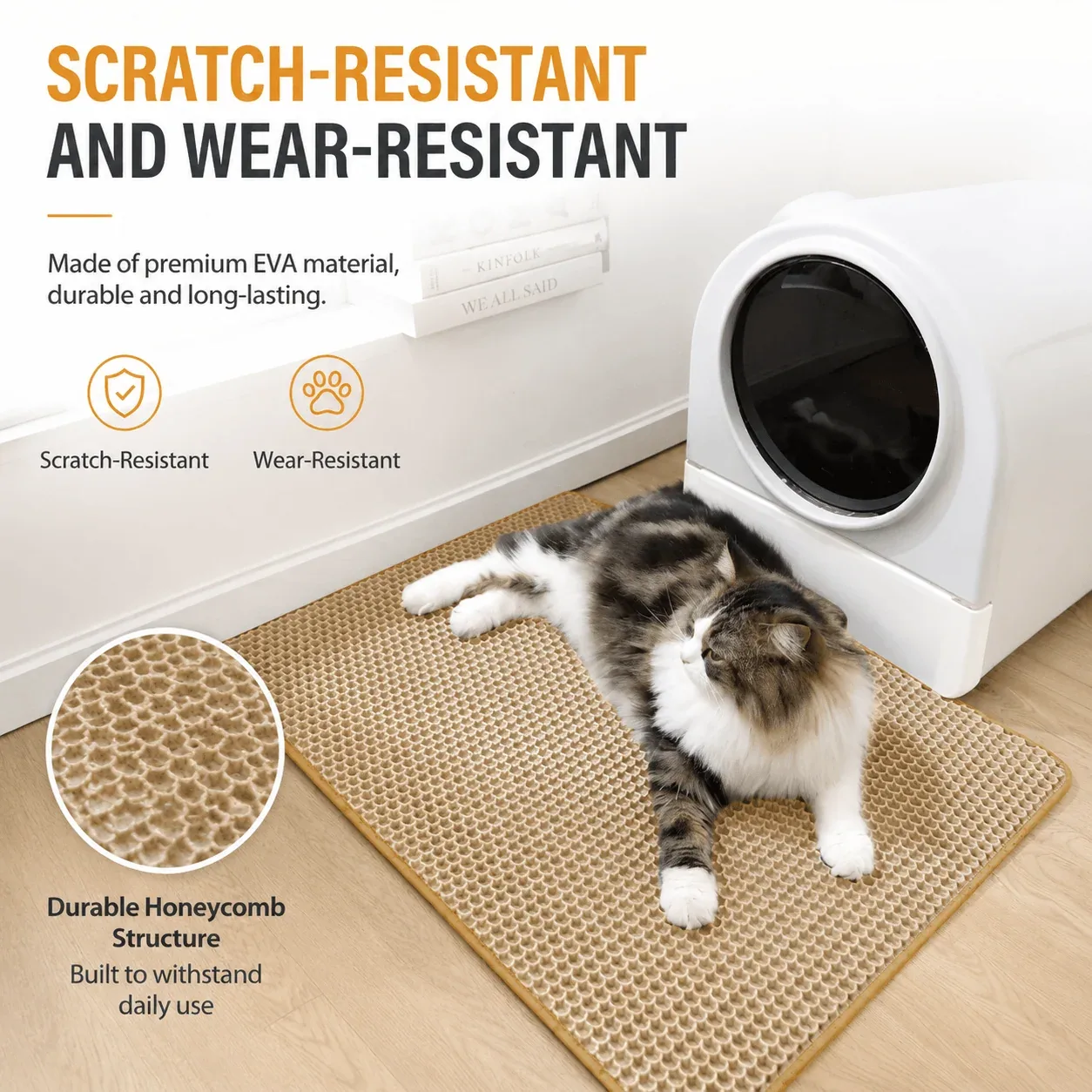 Double Layer Cat Litter Mat – Honeycomb Litter Trap Mat for Cleaner Floors - Image 2