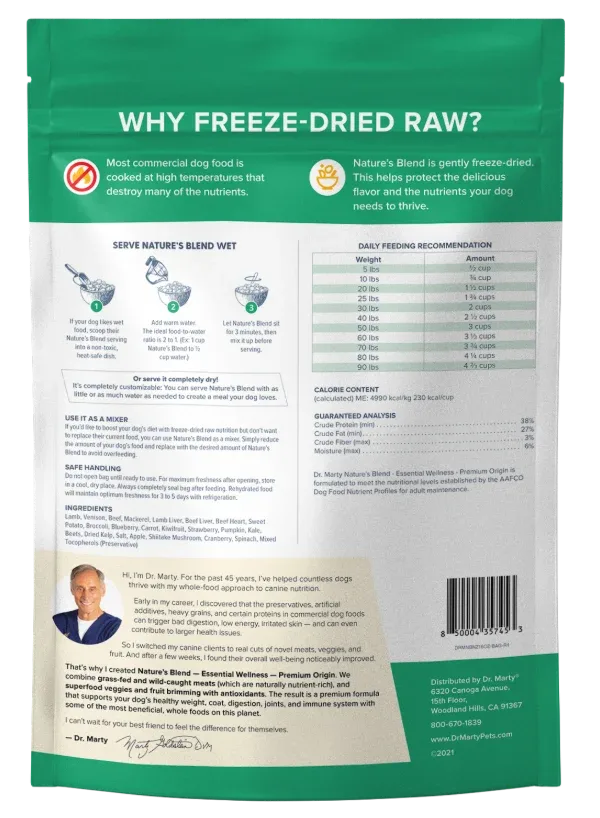 Dr. Marty Nature's Blend Premium Origin Freeze Dried Dog Food, 16 oz. - Image 2