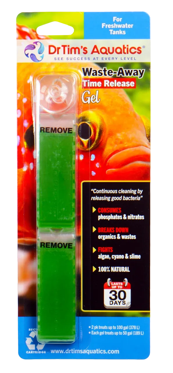 Dr. Tim's Aquatics Waste-Away Freshwater Time Release Gel Water Clarifier MD 2pk
