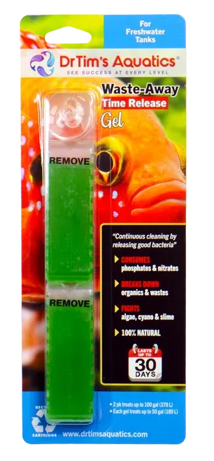Dr. Tim's Aquatics Waste-Away Freshwater Time Release Gel Water Clarifier MD 2pk - Image 2