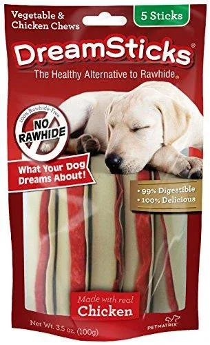 Dreambone Dreamstik Chicken Dog Chew 5pck {L-b}923086 - Image 2