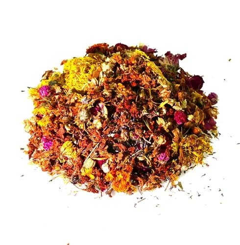 Dried Flower Treats for Small Animals, Assorted Colors, 36 oz Total, Pack of 6 Bags Eack 6 oz - Image 2