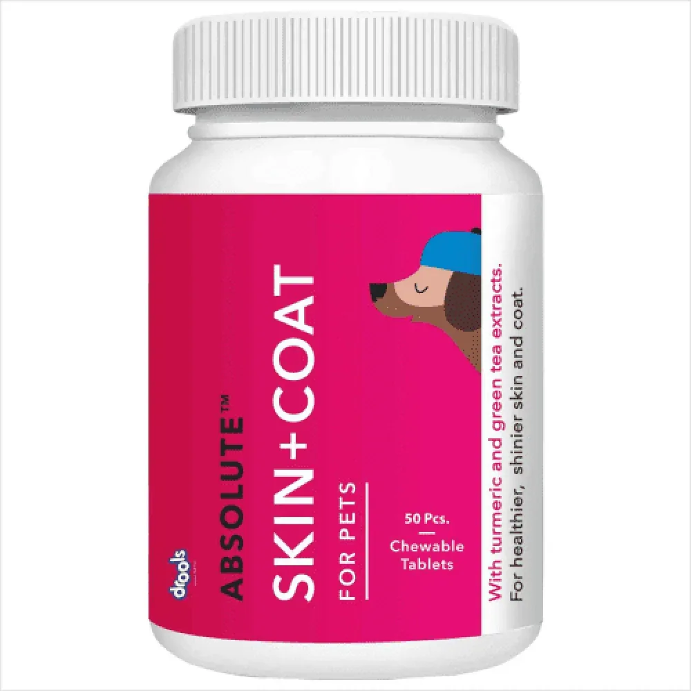Drools Absolute Skin & Coat and Absolute Vitamin Supplement Tablets for Dogs Combo - Image 2