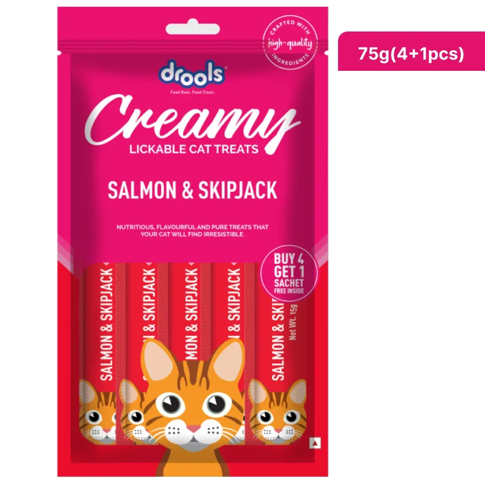 Drools Tuna & Bunito , Salmon & Skipjack and Crab & Chicken Creamy Cat Treats Combo - Image 2