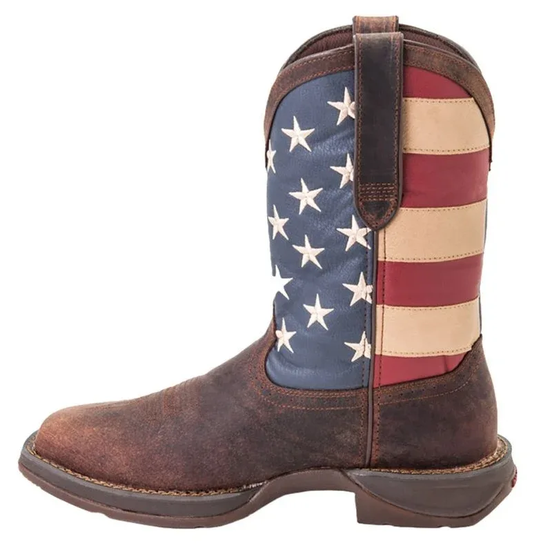 Durango Mens Rebel Sq Patriotic Flag Boots - Image 2
