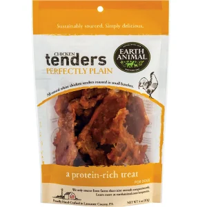 Earth Animal Chicken Tenders Dog Treats Perfectly Plain 4 oz