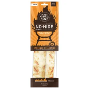 Earth Animal No-Hide - Long-Lasting BBQ Chicken Dog Chew, 4 ct