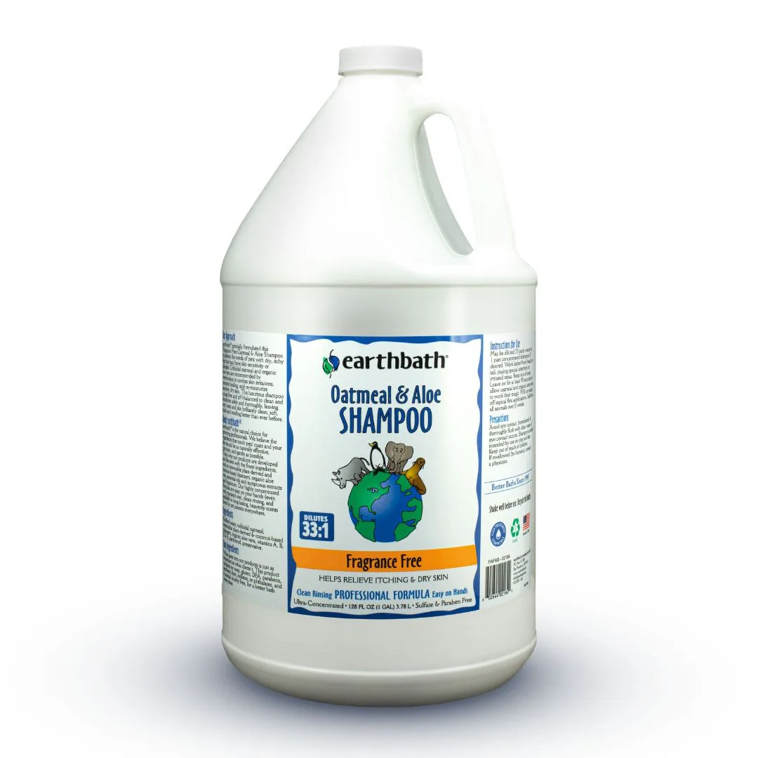 earthbath® Fragrance Free Oatmeal & Aloe Itch Relief Shampoo, 1 Gallon
