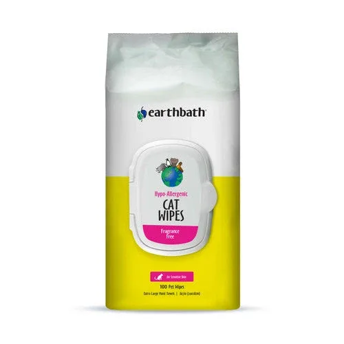Earthbath Hypo-Allergenic Cat & Kitten Grooming Wipes, Fragrance Free 100ct - Image 2