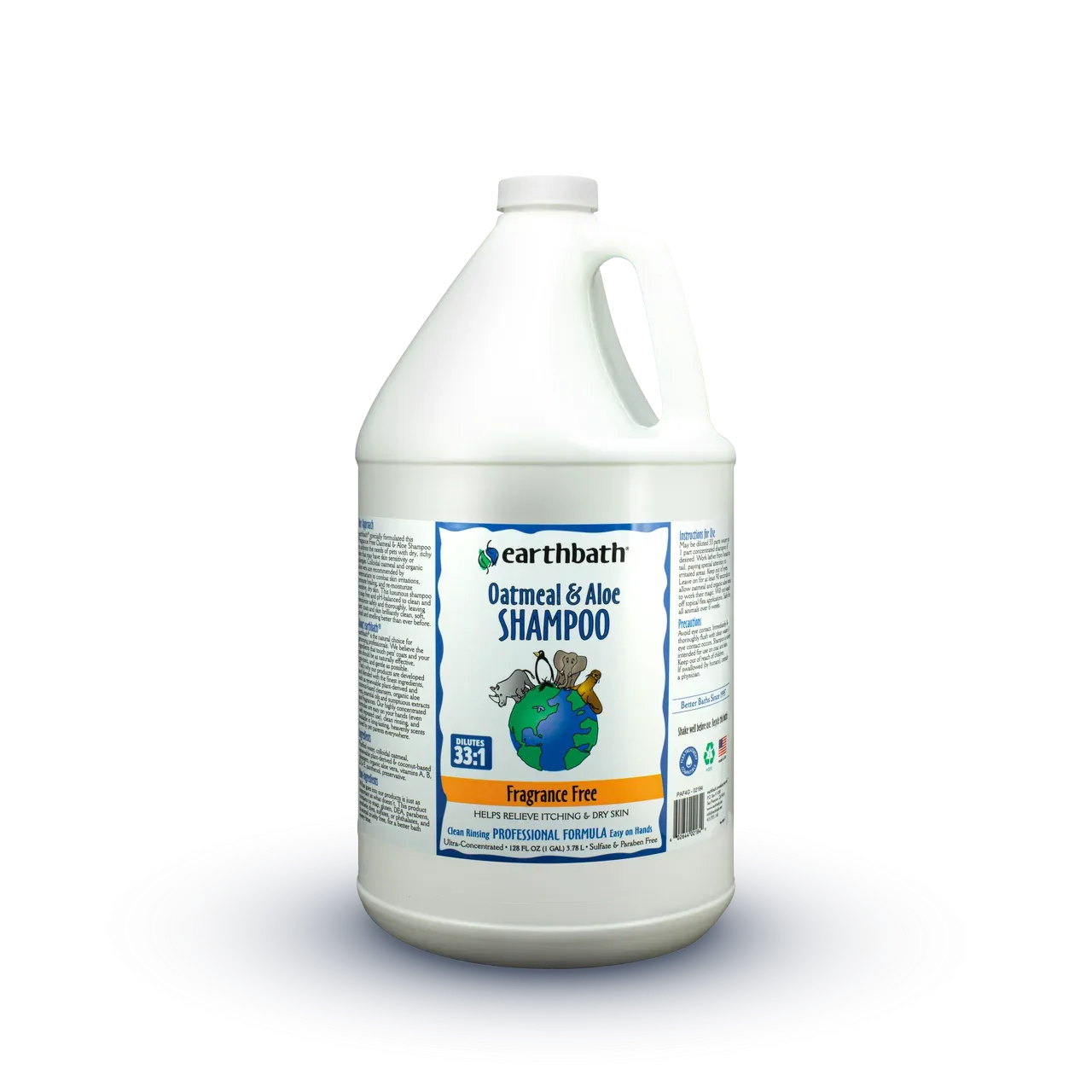 Earthbath Oatmeal & Aloe Shampoo, Fragrance Free 128oz