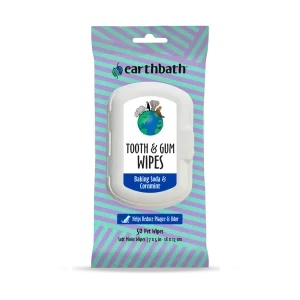 Earthbath Tooth and Gum Wipes Baking Soda & Cornmint 6ea/50 ct