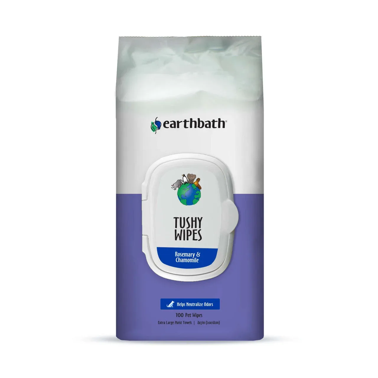 Earthbath Tushy Wipes, Rosemary & Chamomile 72ct