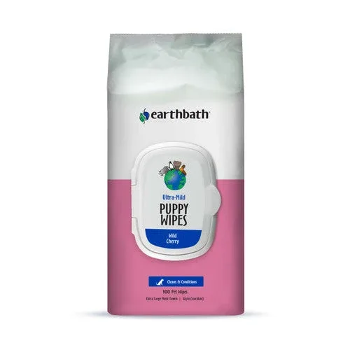 Earthbath Ultra-Mild Puppy Wipes, Wild Cherry 100ct - Image 2