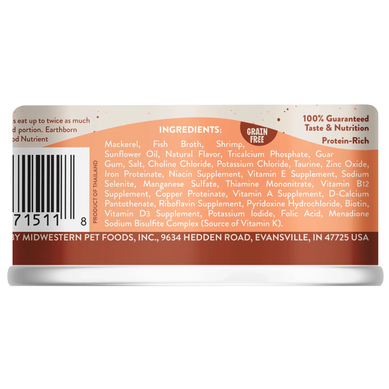 Earthborn Holistic Catalina Catch Grain-Free 5.5 oz. Canned Cat Food - Image 2