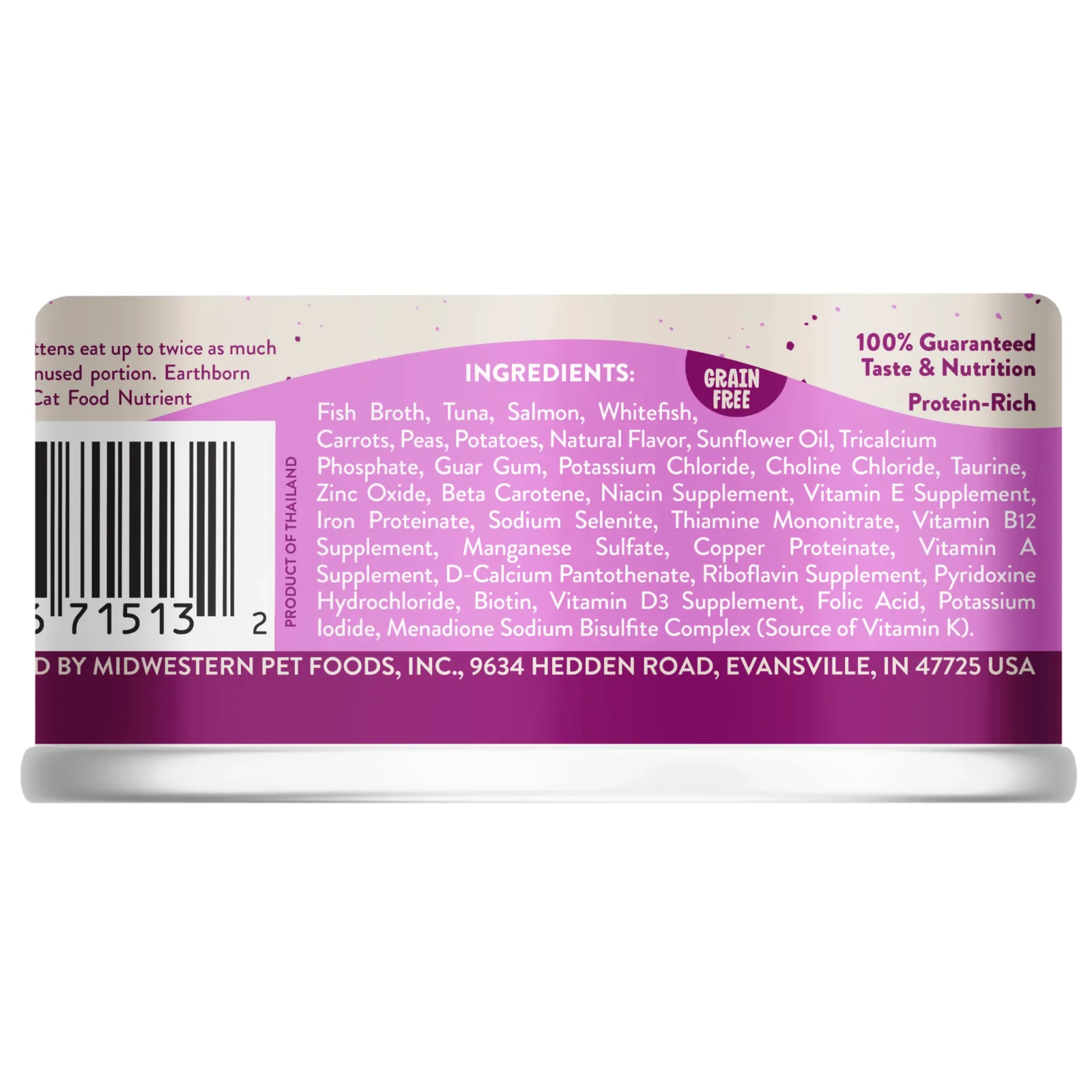 Earthborn Holistic Harbor Harvest Grain-Free 5.5 oz. Grain-Free Canned Cat Food - Image 2