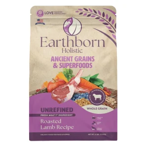 Earthborn Holistic Unrefined Ancient Grains & Superfoods Dry Dog Food Roasted Lamb 4 lb