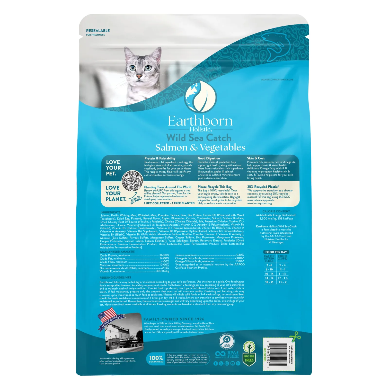 Earthborn Holistic Wild Sea Catch 12.5 lb. Grain-Free Dry Cat Food - Image 2