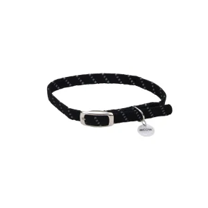 ElastaCat® Reflective Safety Stretch Collar with Reflective Charm, Black, 3/8" x 10"