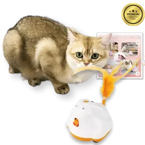 Electric Cat Toys – 4-in-1 Interactive Feather & Laser Turntable Toy for Cats | Automatic Teasing Stick & Fishing Rod