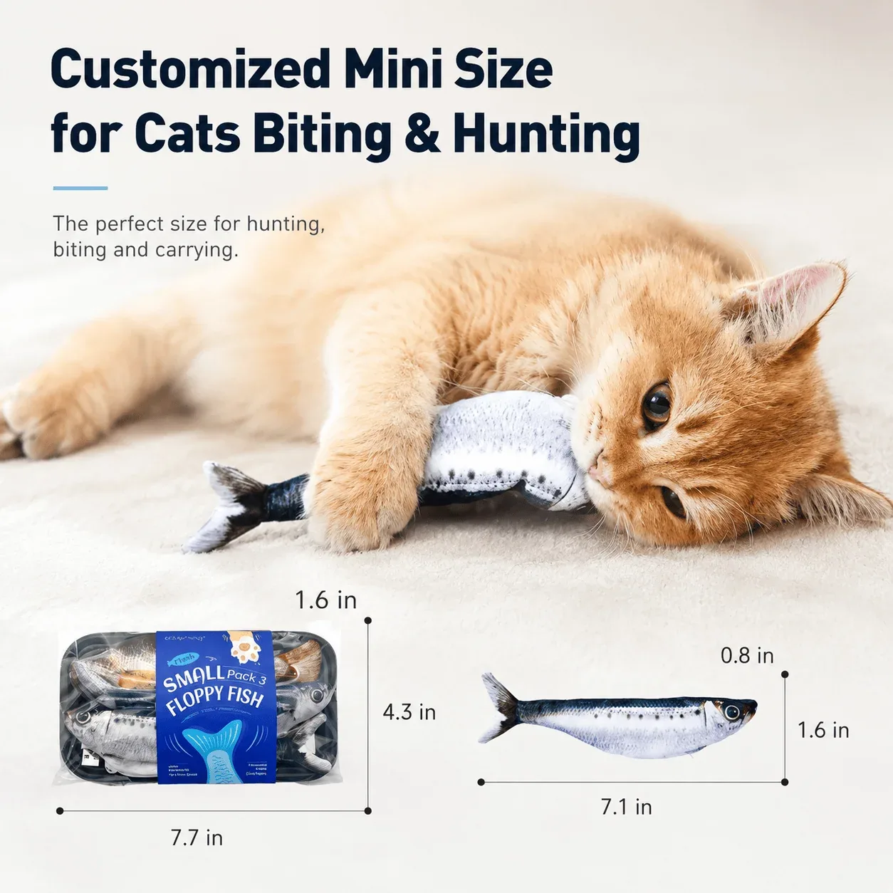 Electric Realistic Flopping Fish Cat Toys – 3 Pack - Image 2