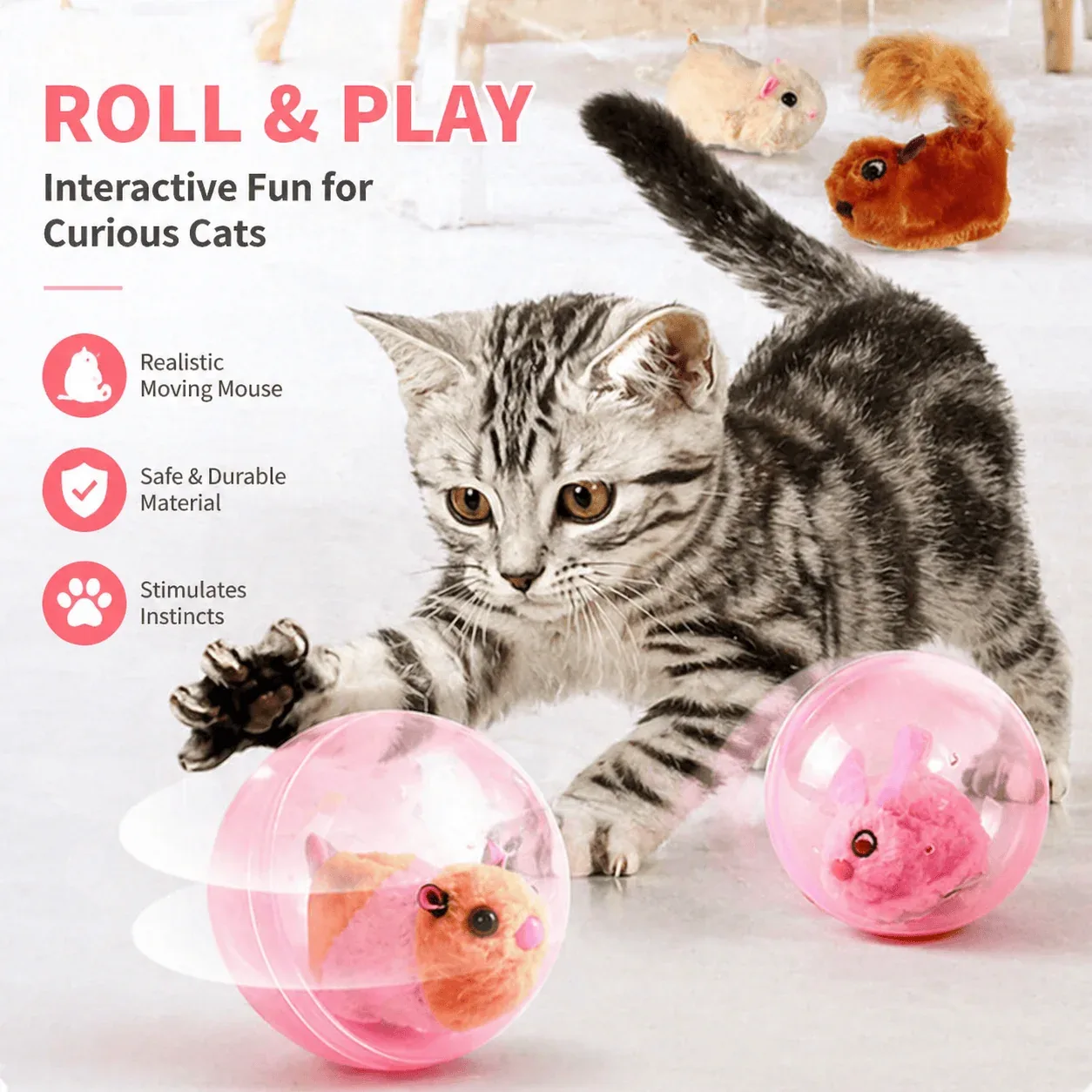 Electric Rolling Ball Cat Toy - Image 2