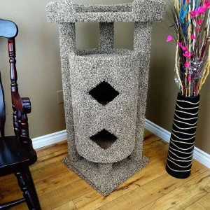 Elevated Double Cat House — Solid Wood Condo & Bed for Large Cats