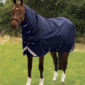 END OF LINE - Stratus 1200 Series 100g Turnout Rug with Classic Neck Cover Navy
