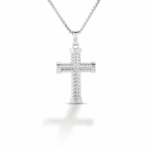 Equestrian Jewelry Braided Cross Pendant Necklace