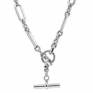 Equestrian Jewelry Brass Paper Clip Toggle Necklace