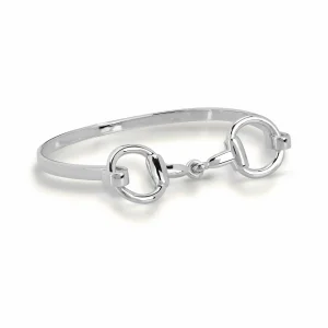 Equestrian Jewelry Silver Bit Bangle Bracelet