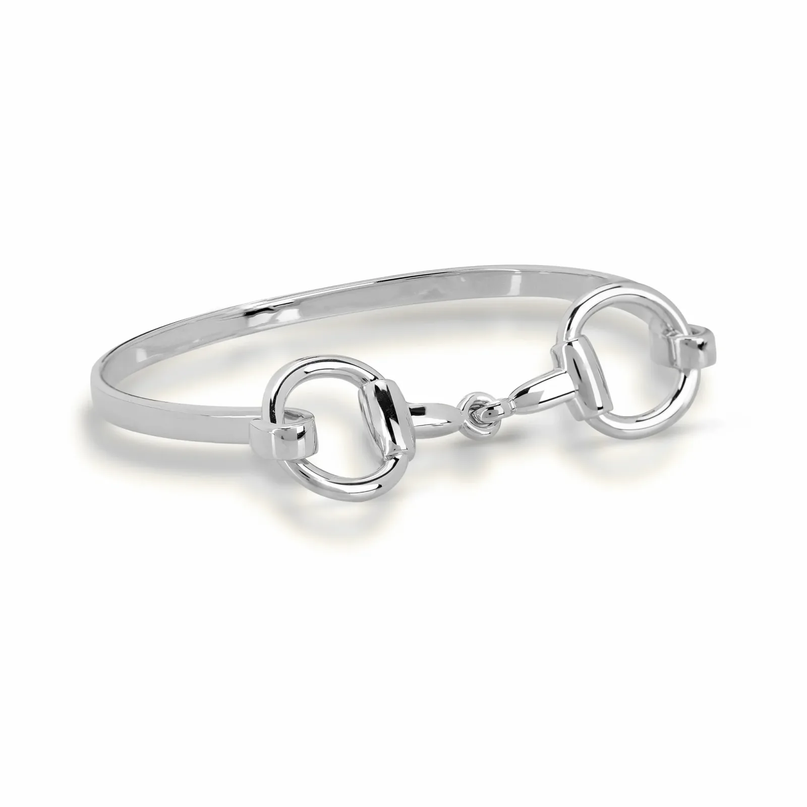 Equestrian Jewelry Silver Bit Bangle Bracelet