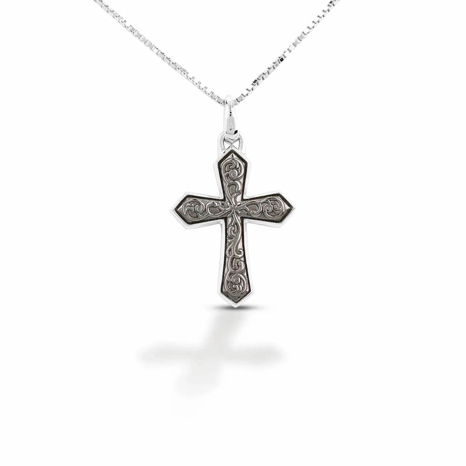 Equestrian Jewelry Small Silver Cross Pendant Necklace