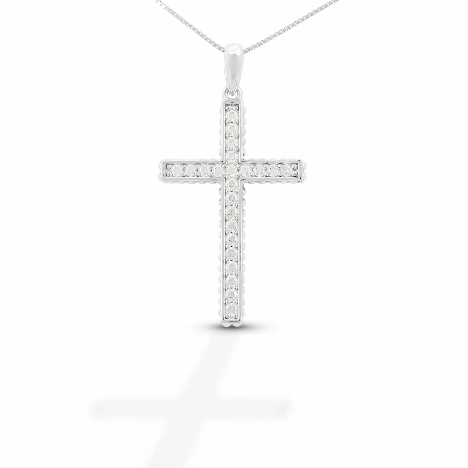 Equestrian Jewelry Studded Cross Pendant Necklace