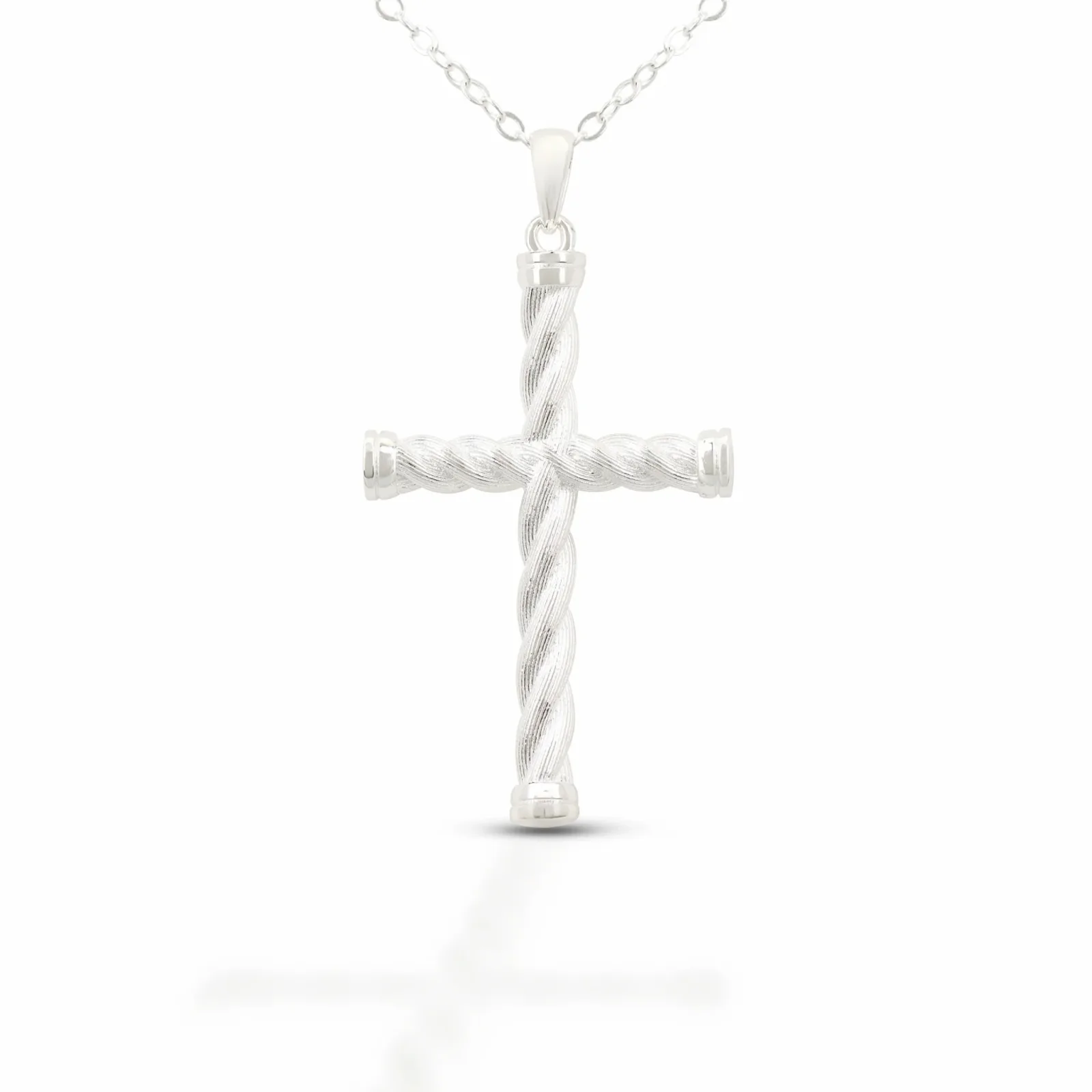 Equestrian Jewelry Twisted Cross Pendant Necklace