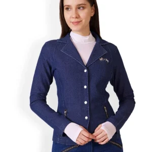 Equine Couture Ladies Denim and Diamonds Stretch Show Coat