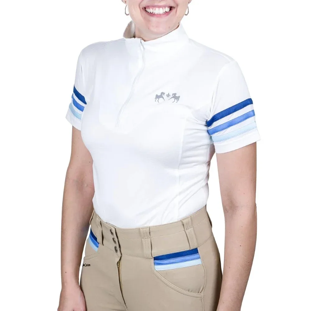 Equine Couture Ladies Gradient Short Sleeve Show Shirt - Image 2