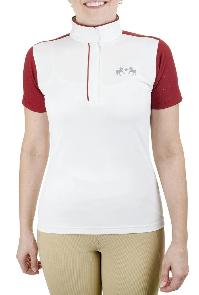 Equine Couture Ladies Magda EquiCool Short Sleeve Show Shirt - Image 2