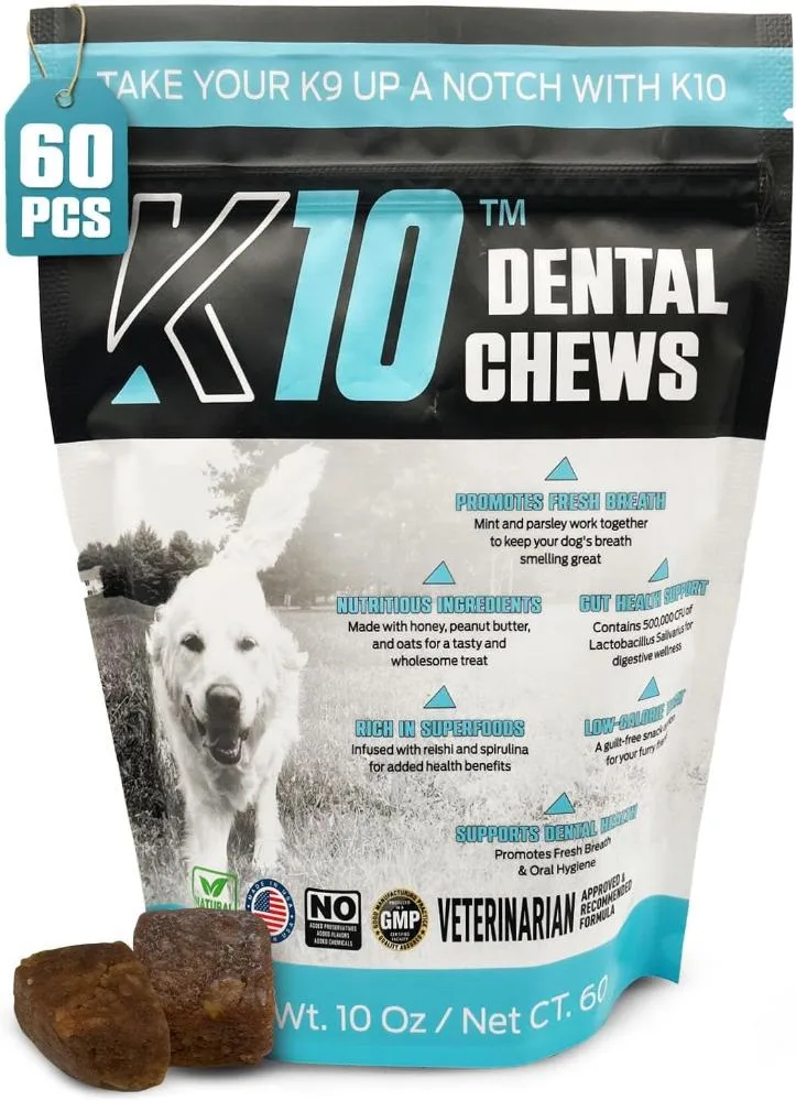 Equinety K10 Fresh Breath Dental Chew 60ct