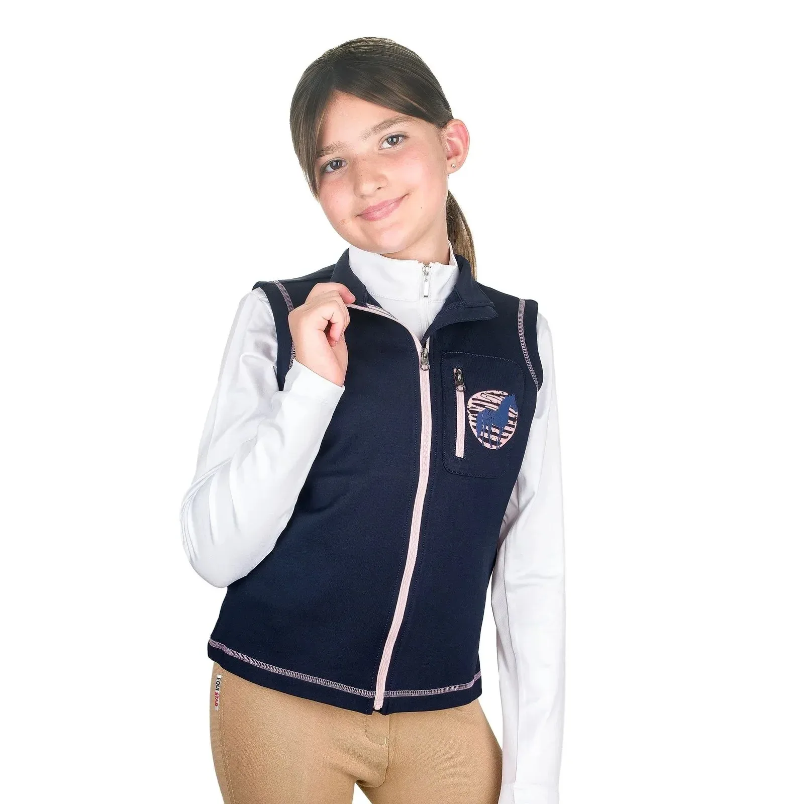 EquiStar Kids Full Zip Fleece Riding Vest - Image 2