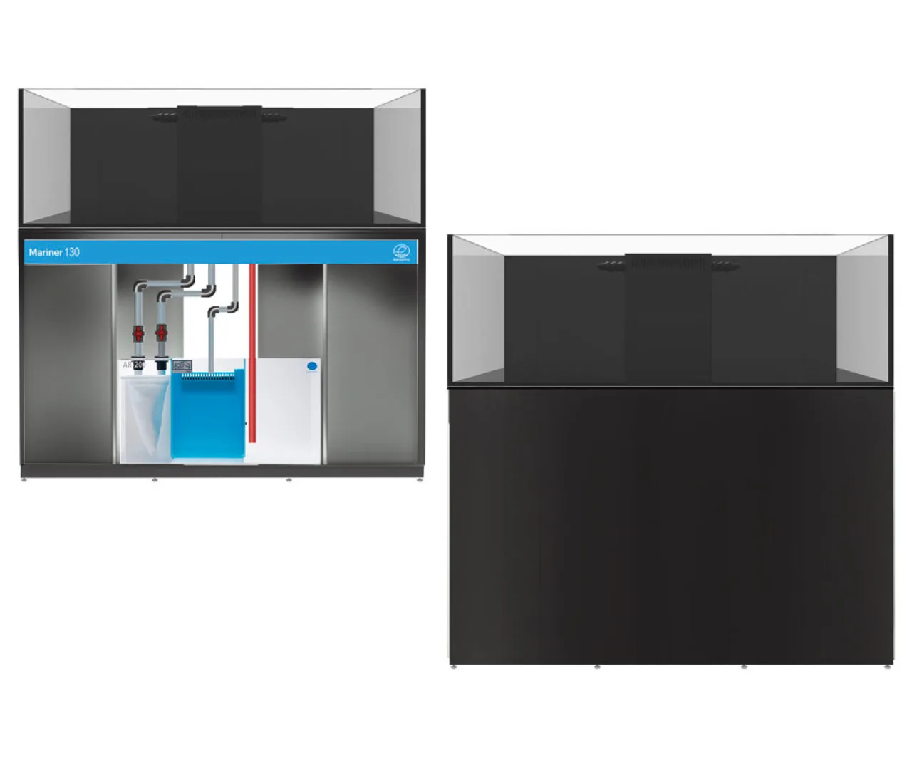 Eshopps Mariner 130 Rimless Aquarium w/ Stand 130 gal Black