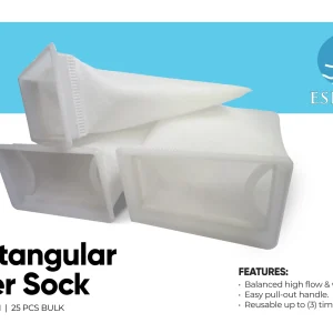 Eshopps Rectangular Filter Sock 300 Micron 25 pk