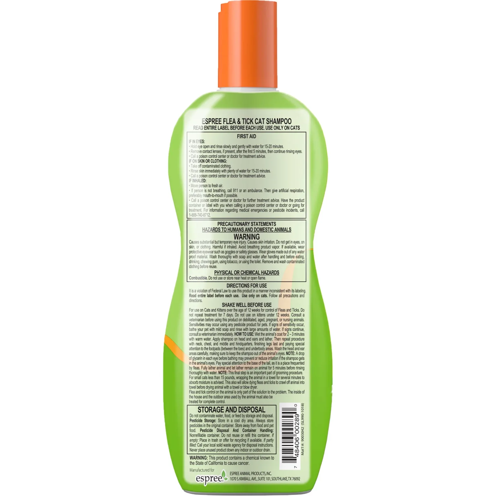 Espree Flea & Tick Cat Shampoo 12 Ounce - Image 2